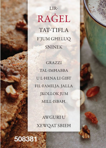 Picture of LIR-RAGEL TAT-TIFLA FJUM GHELUQ SNINEK KARTOLINA